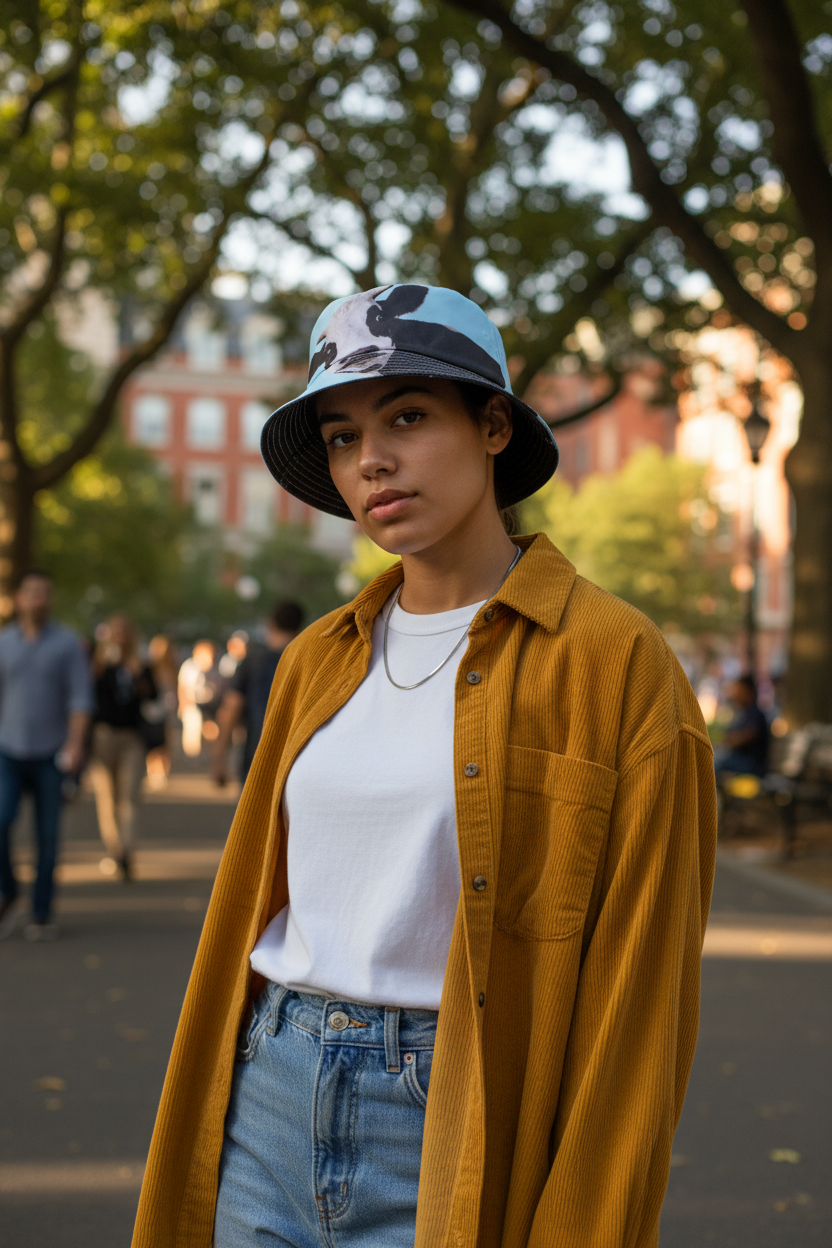 Bayou Graphic Polyester Bucket Hat with UV Protection