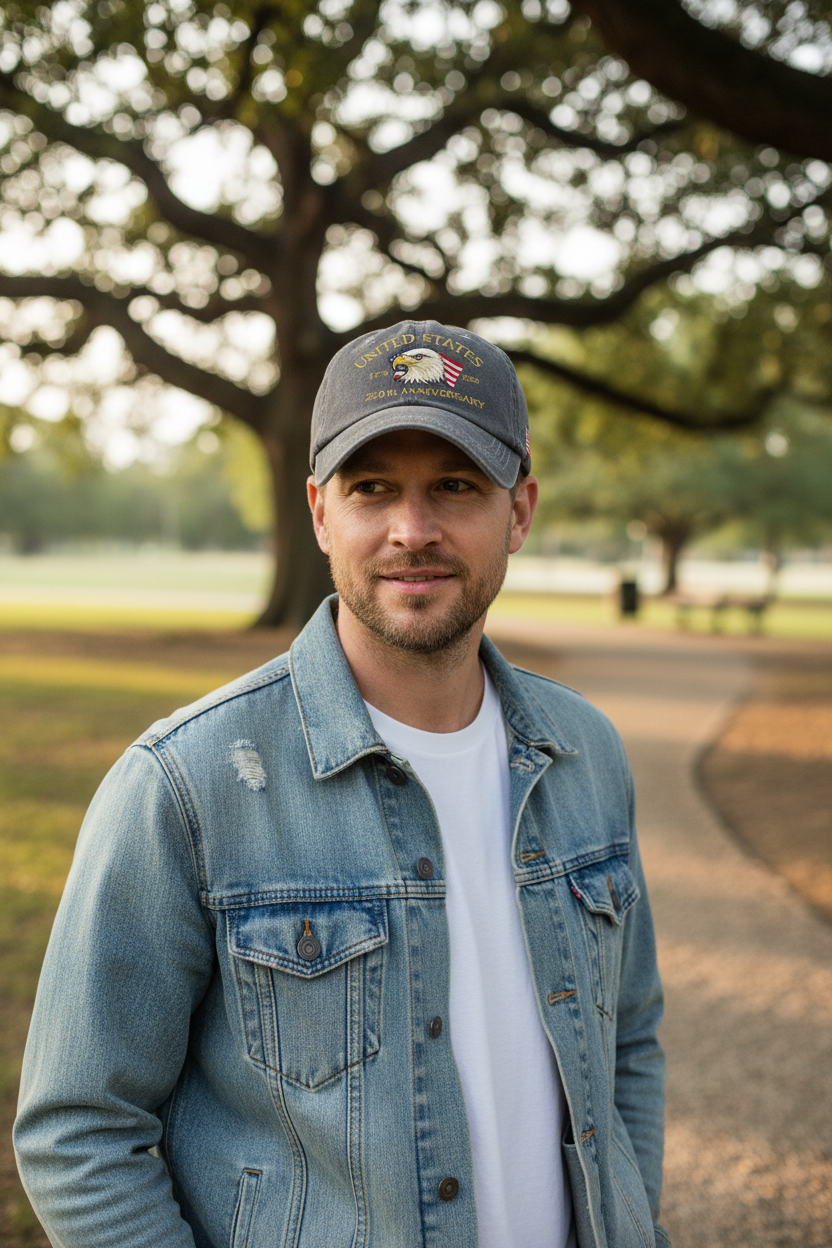 USA 250th Anniversary Cap Washed-Print Hat