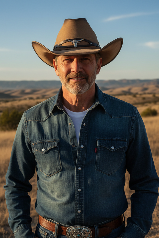 Grant Leather Cowboy Hat – Unisex Sun Protection