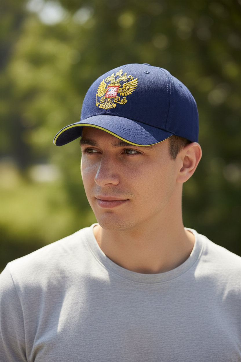 Eagle Embroidery Cotton Trucker Hat, Adjustable