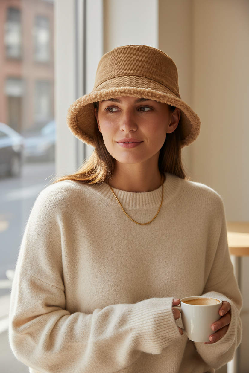 Richmond Corduroy Bucket Hat, Wide Brim, Reversible