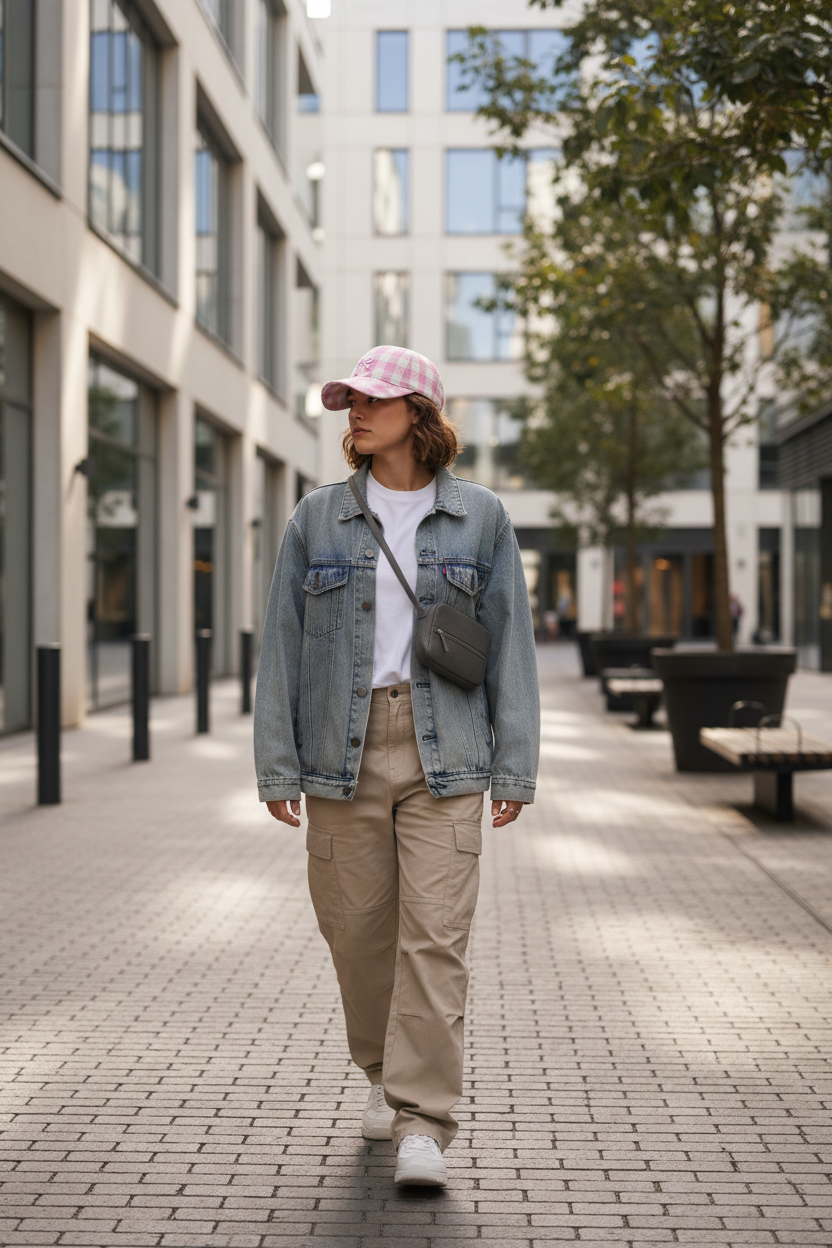 Checkered Bow Embroidered Cotton Baseball Cap | Adjustable Hat
