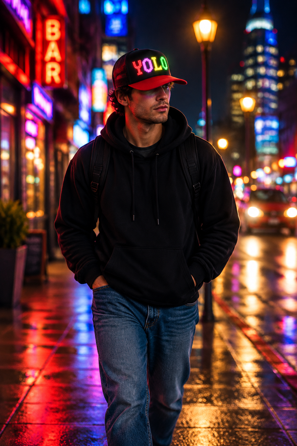 Glowing LED Baseball Cap for Men and Women