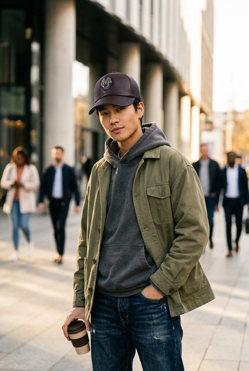 Mcguire Genuine Goat Leather Dome Crown Cap