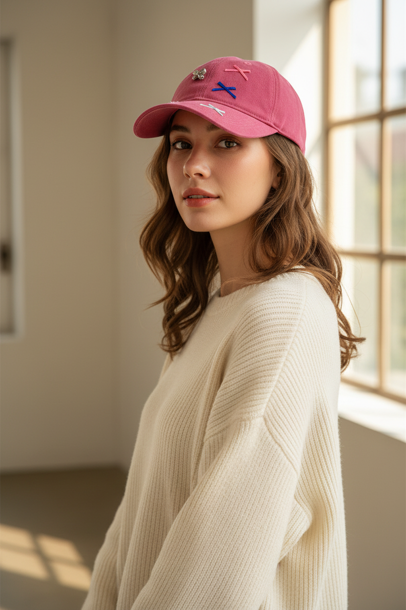 Cantrell Winter Bow Cotton Baseball Cap