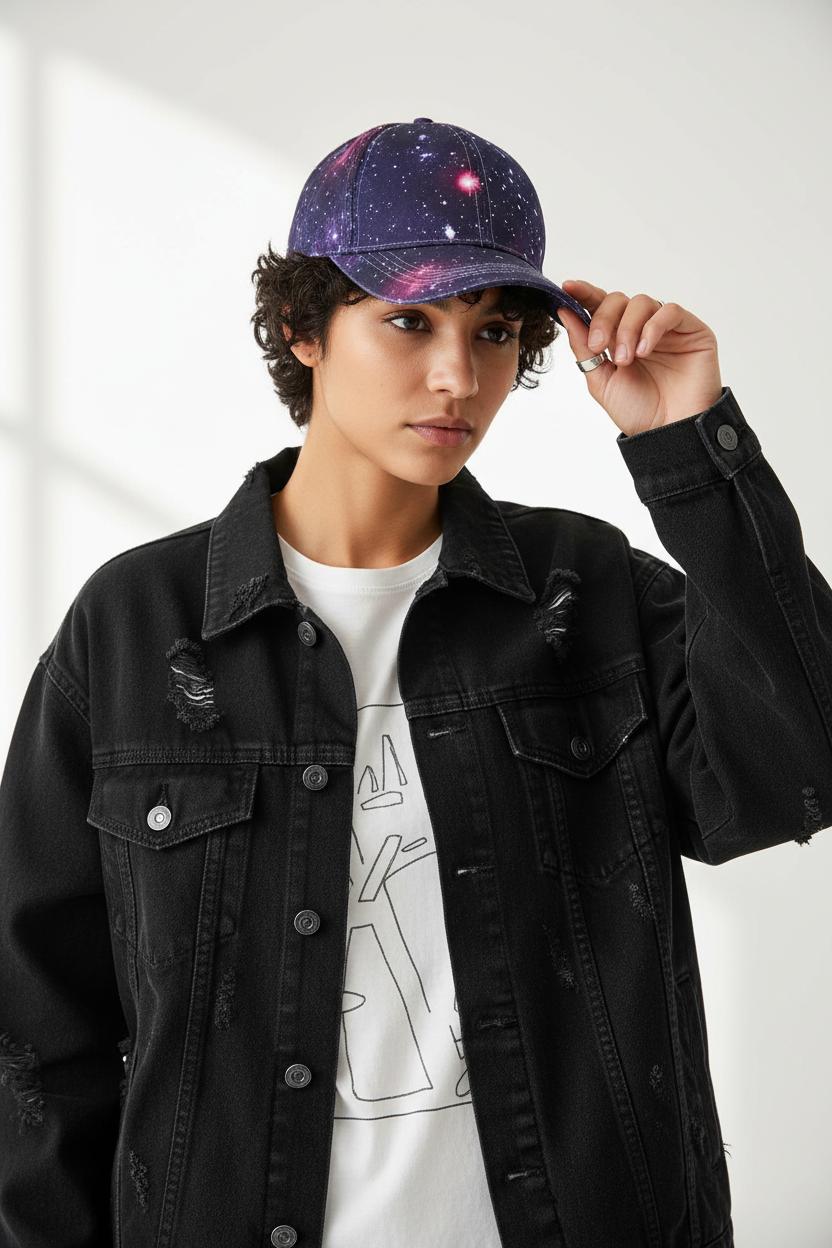 Graffiti Print Dome Cap – Polyester, UV Protection