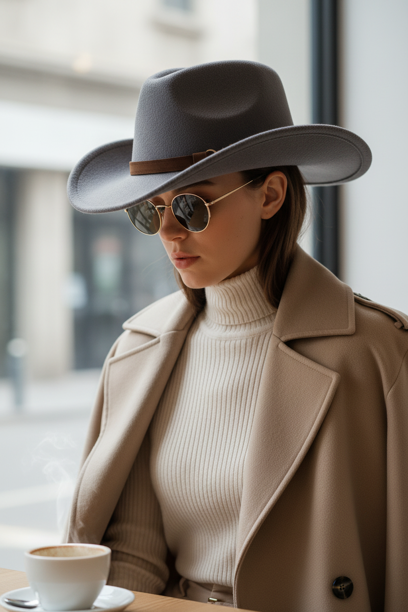 Valentine Cashmere Cowboy Hat, Unisex