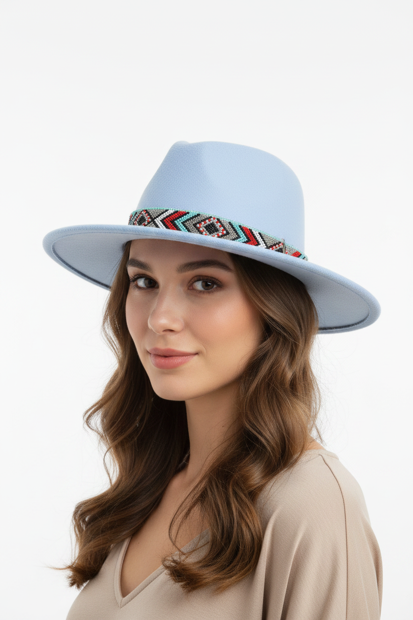 Callie Unisex Cotton-Wool Fedora Hat with Band