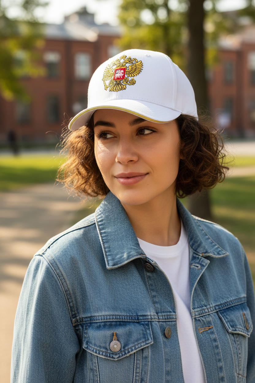 Eagle Embroidery Cotton Trucker Hat, Adjustable