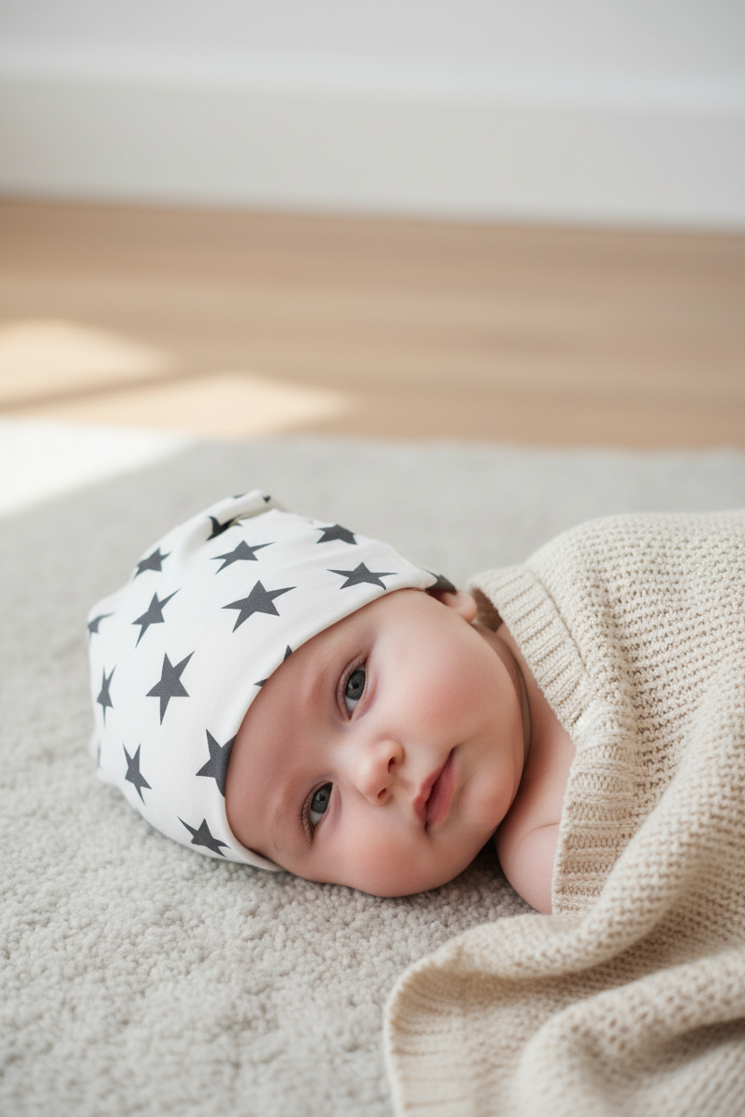 Star Cotton Pullover Baby Beanie