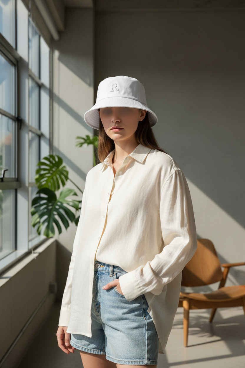 R Unisex Cotton Bucket Hat – Sun Protection