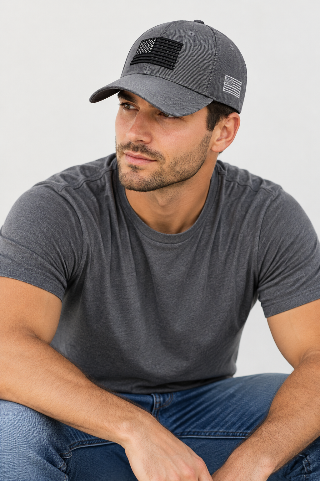 America 1st Adjustable Cotton Baseball Cap with Sunshade