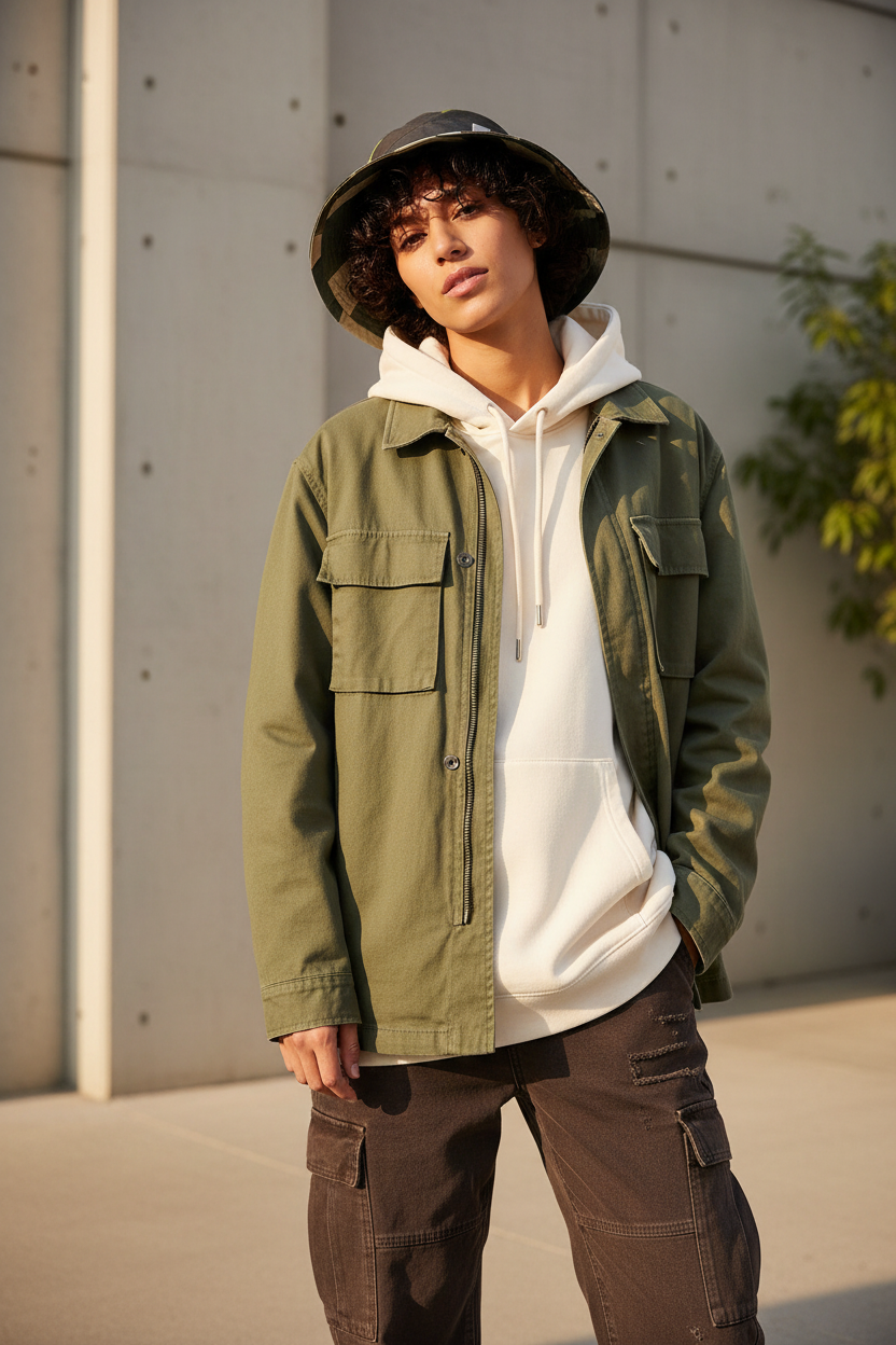 Caleb Foldable Wide Brim Cotton Fisherman Hat