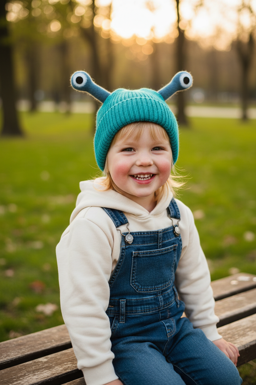 Frog Children's Wool Knitted Frog Hat