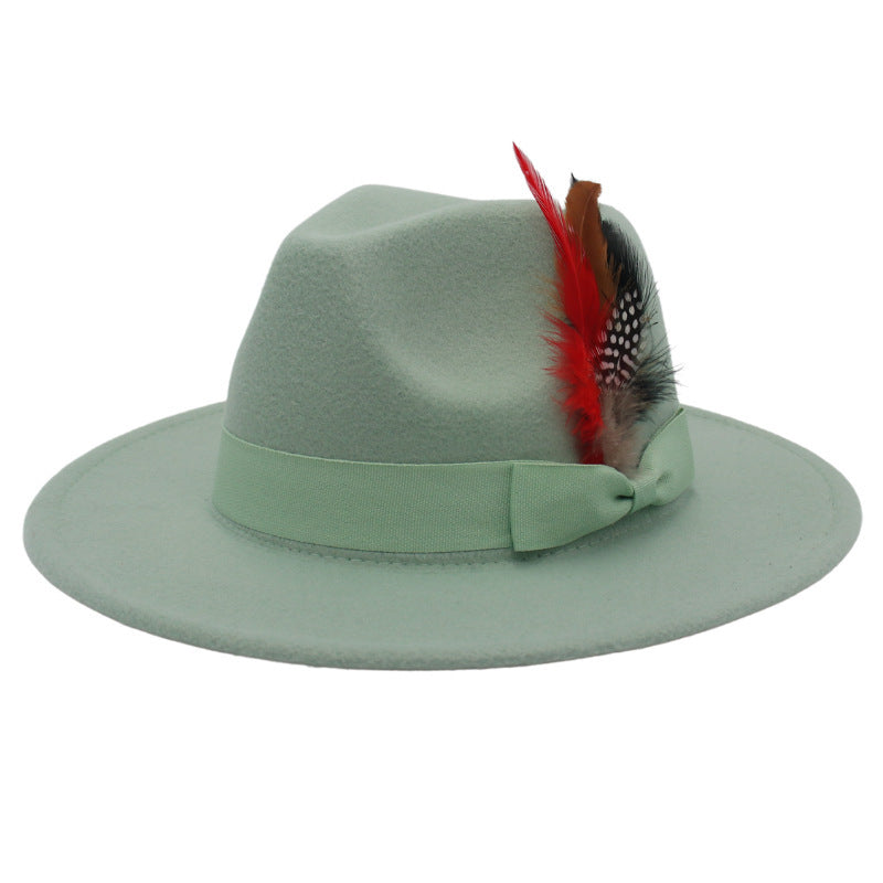 TheCapSpot - Feather Broad Brimmed Hat