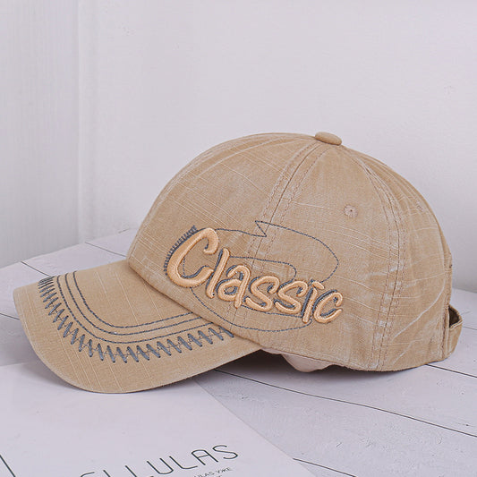 Outdoor Do Old Letters Three-dimensional Embroidery Baseball Hat