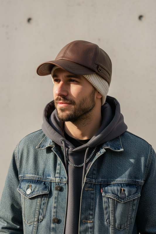 Raquez PU Leather Adjustable Baseball Cap