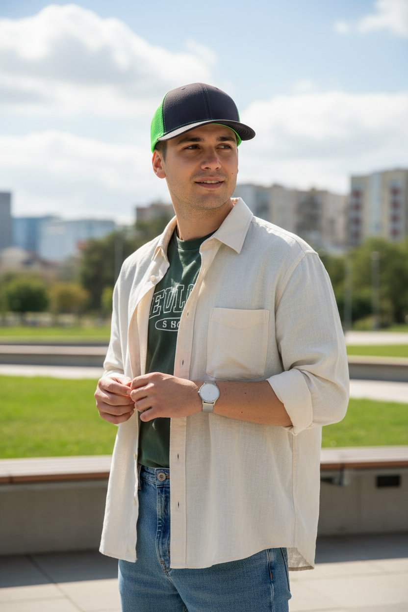 Houston Mesh Snapback Cotton Baseball Cap
