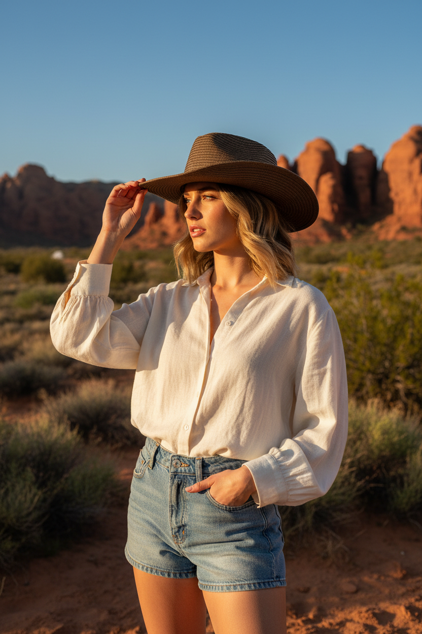 Wallace Tall Crown Cowboy Hat – Summer Sunshade