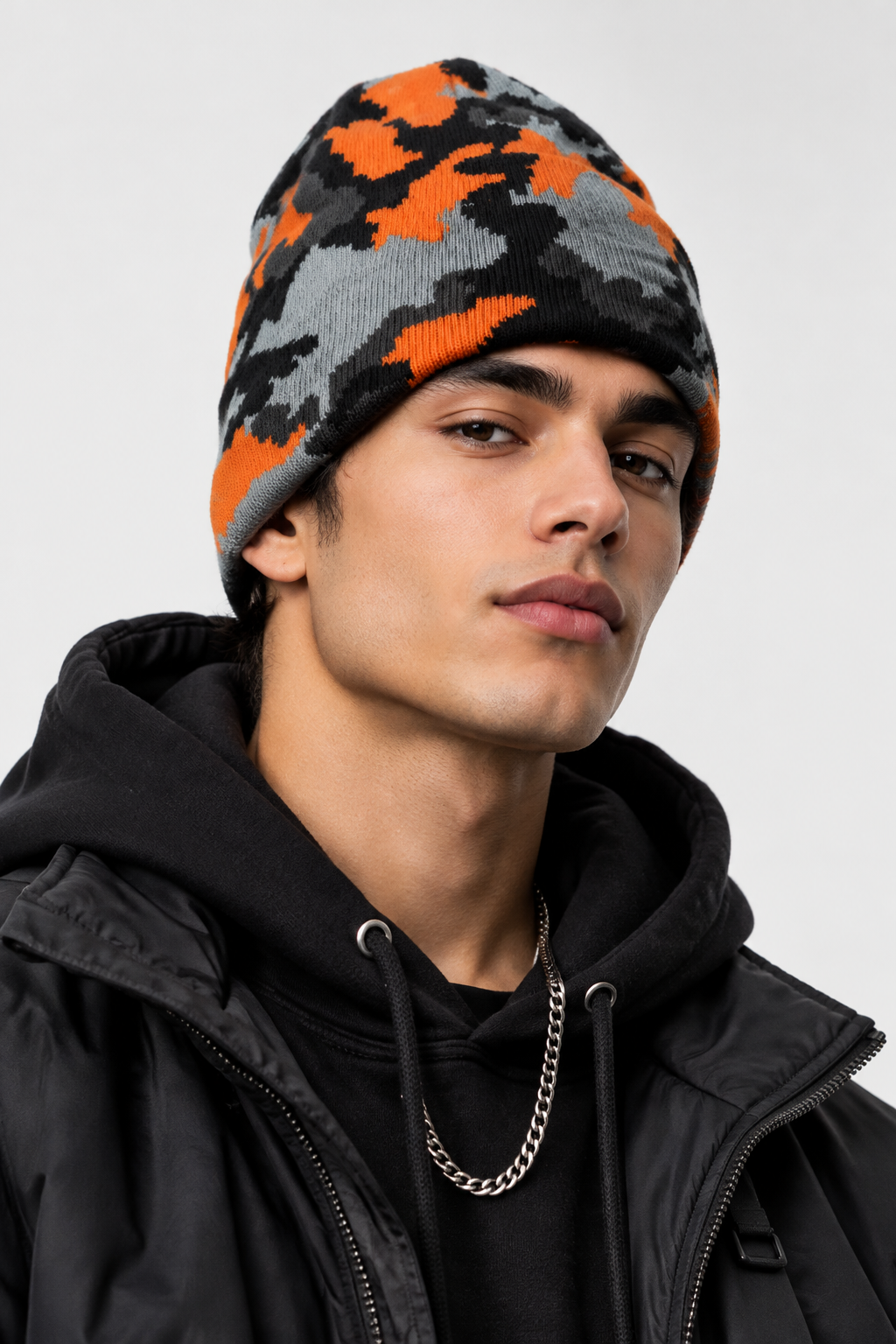 Dober Camouflage Jacquard Acrylic Beanie for Men
