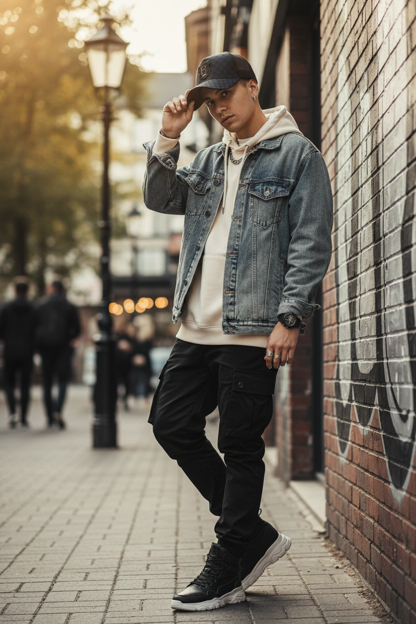 Kingsworth Plaid Wool & Felt Flat Brim Baseball Cap