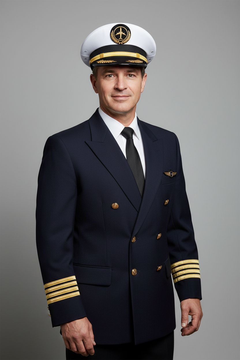 Airline Pilot Flat Cap – Unisex Adult