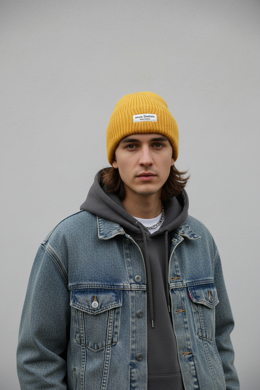 Caleb Thickened Acrylic Winter Stocking Cap