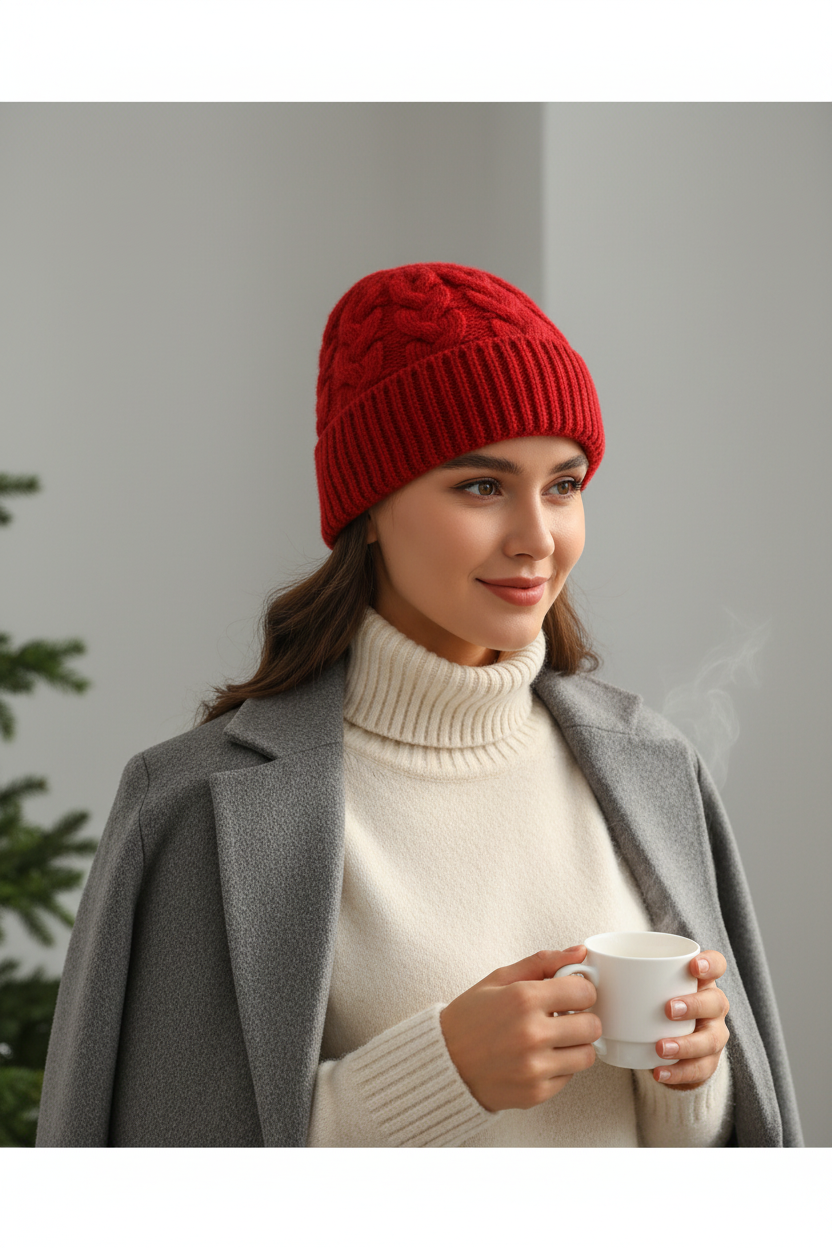 Arctic Wool Stocking Cap – Unisex Winter Hat