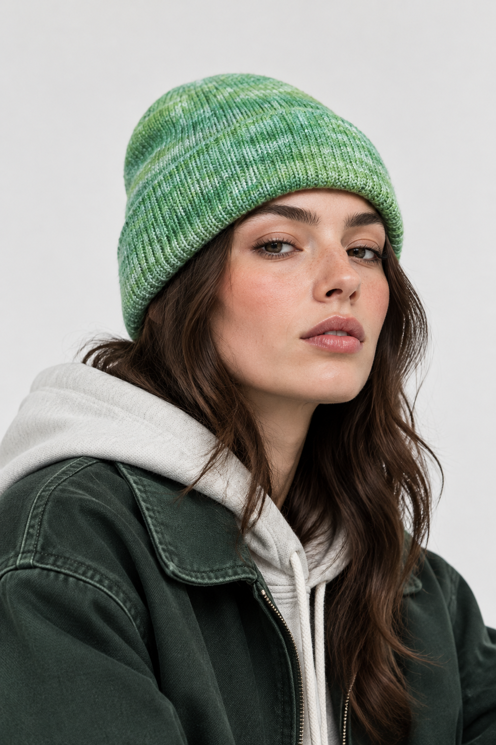 Carrey Multicolor Gradient Acrylic Beanie – One Size