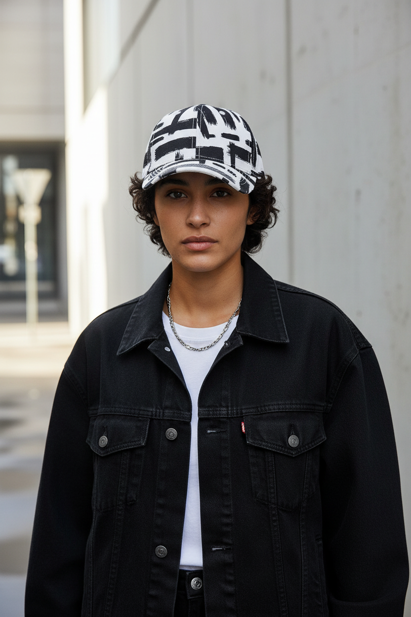 Kukoc Wide Brim Mesh Baseball Hat – Adjustable Faux Leather