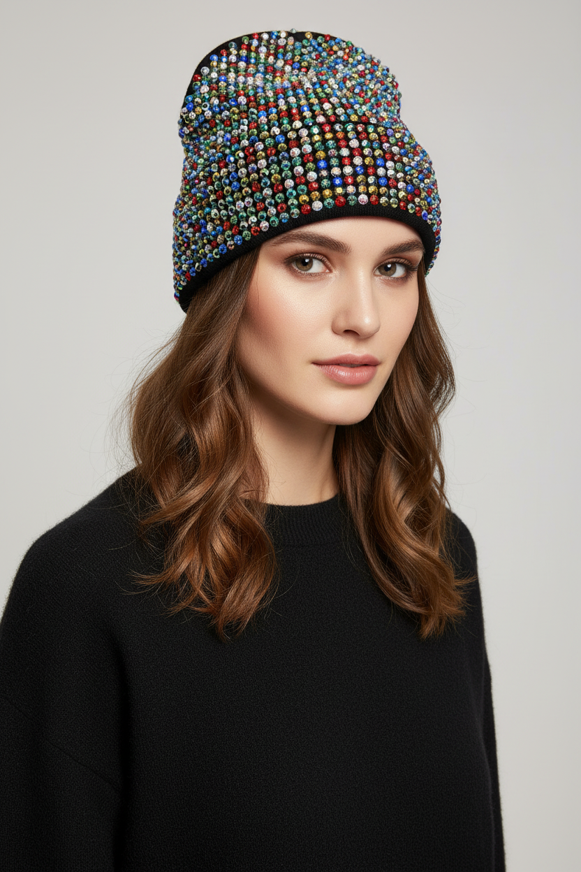 Diamond Knit Stocking Cap – Unisex Winter Beanie