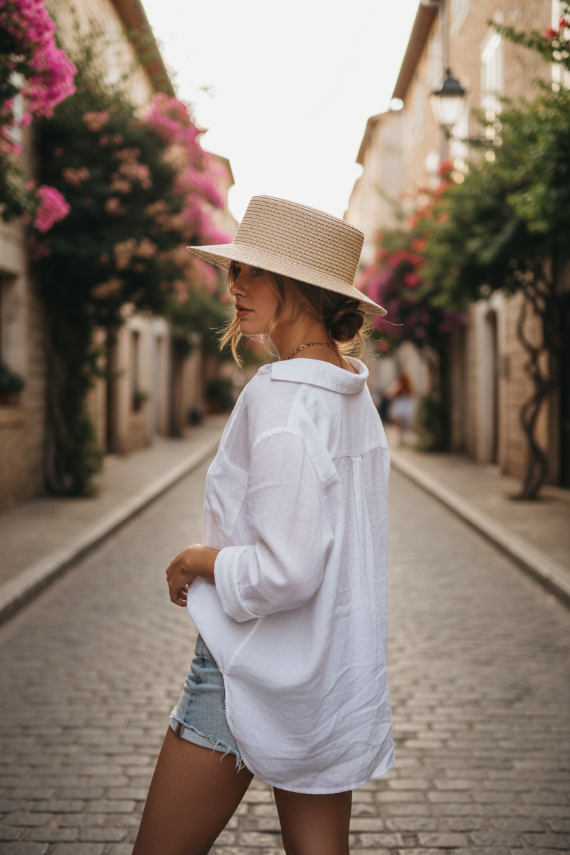 McPherson Flat Top Papyrus Straw Beach Hat