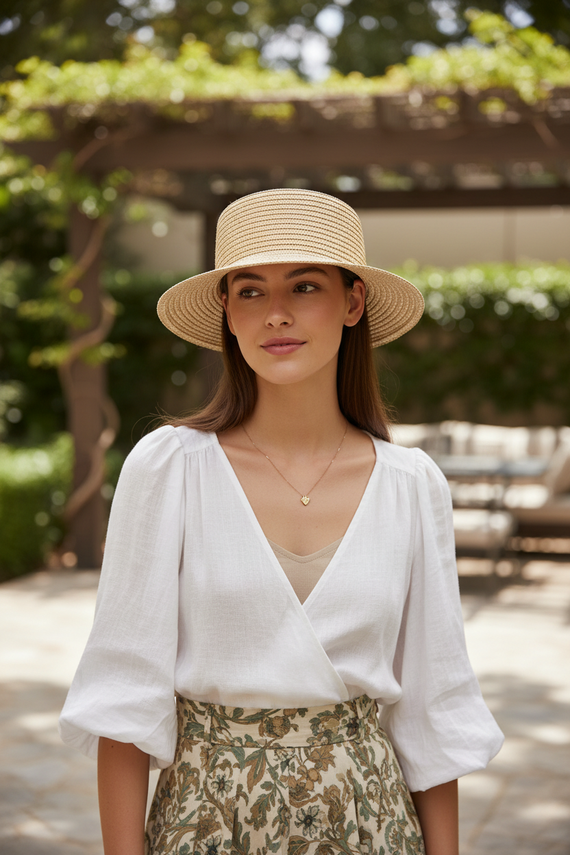 McPherson Flat Top Papyrus Straw Beach Hat