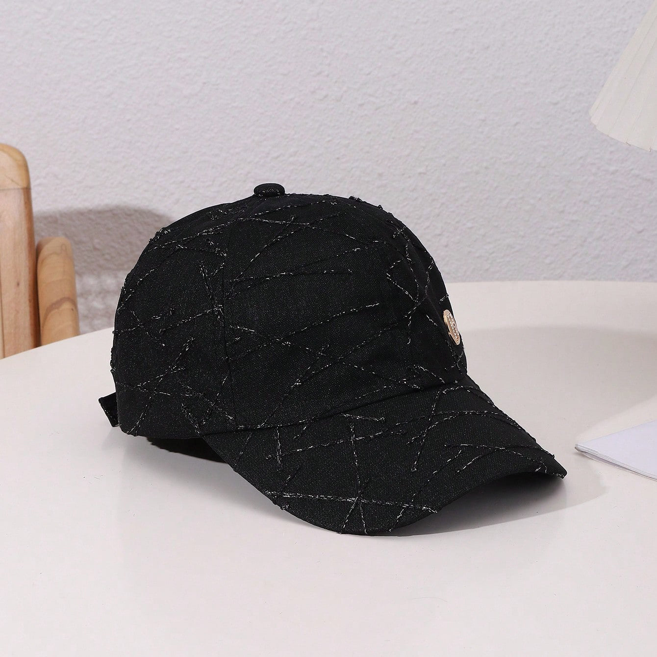 TheCapSpot - Cosby Silk Texture Rhinestone Baseball Cap
