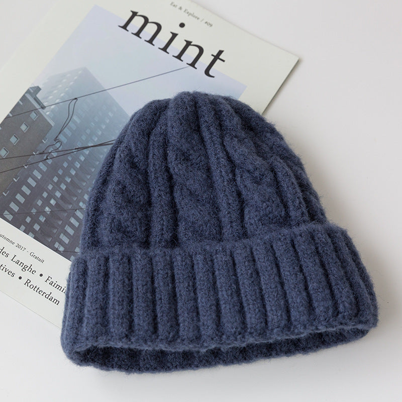 Twisted Woolen Cap  Ear Protection To Keep Warm