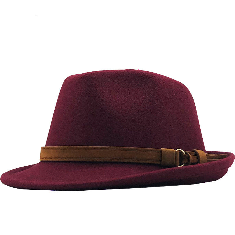 European And American Autumn And Winter Woolen Plain Hat