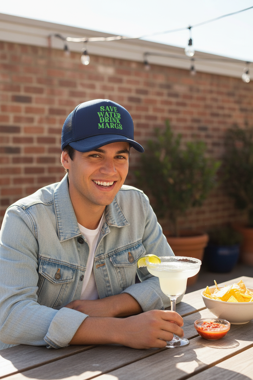 Save Water Drink Margs Polyester Baseball Cap