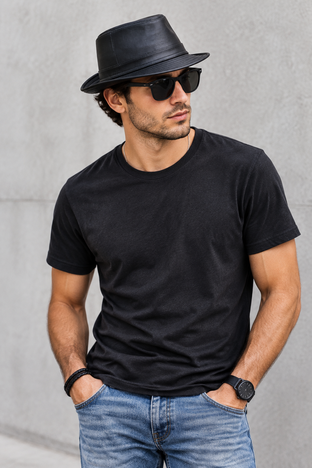 Baylor Genuine Cowhide Leather Fedora Hat