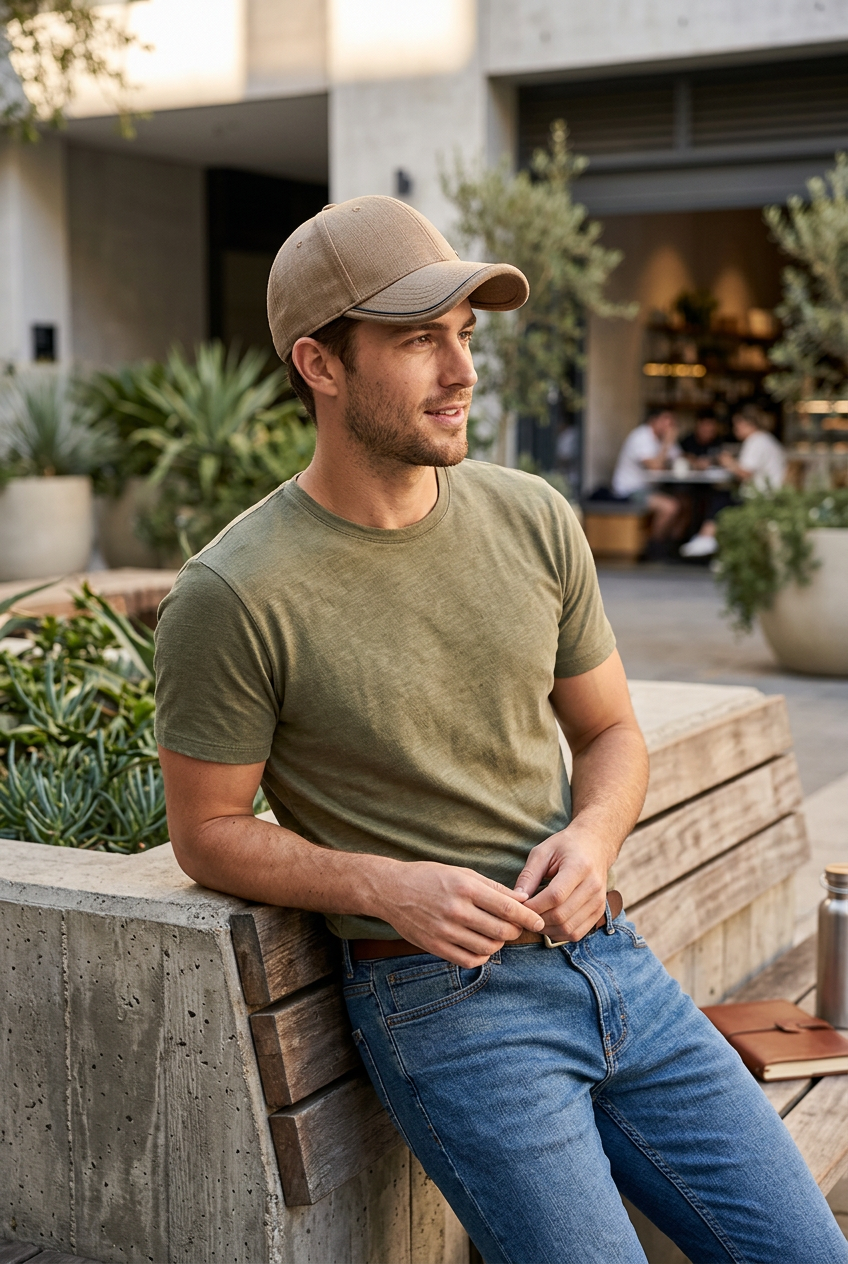 Bert Watson Men's Cotton-Linen Cap | Adjustable Sun Hat