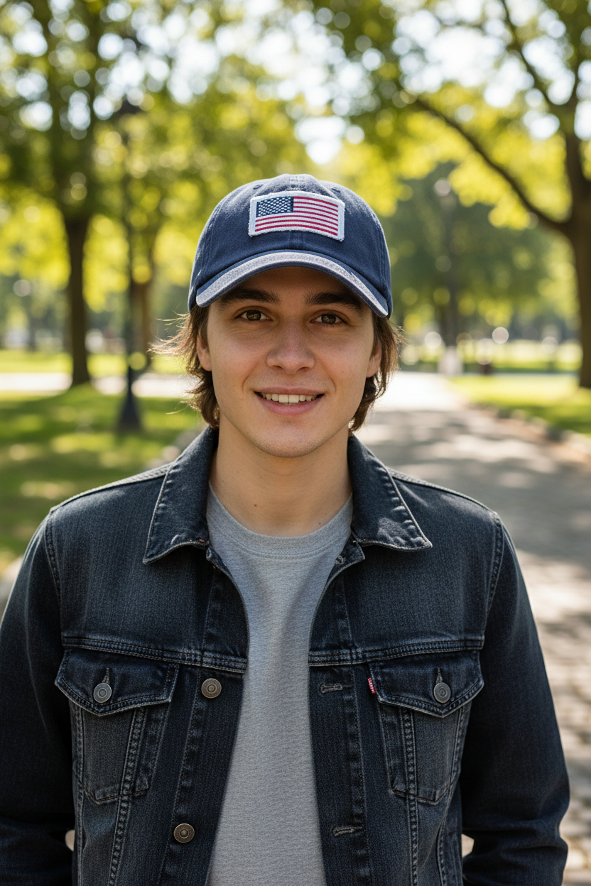 American Flag Cotton Baseball Cap – Adjustable