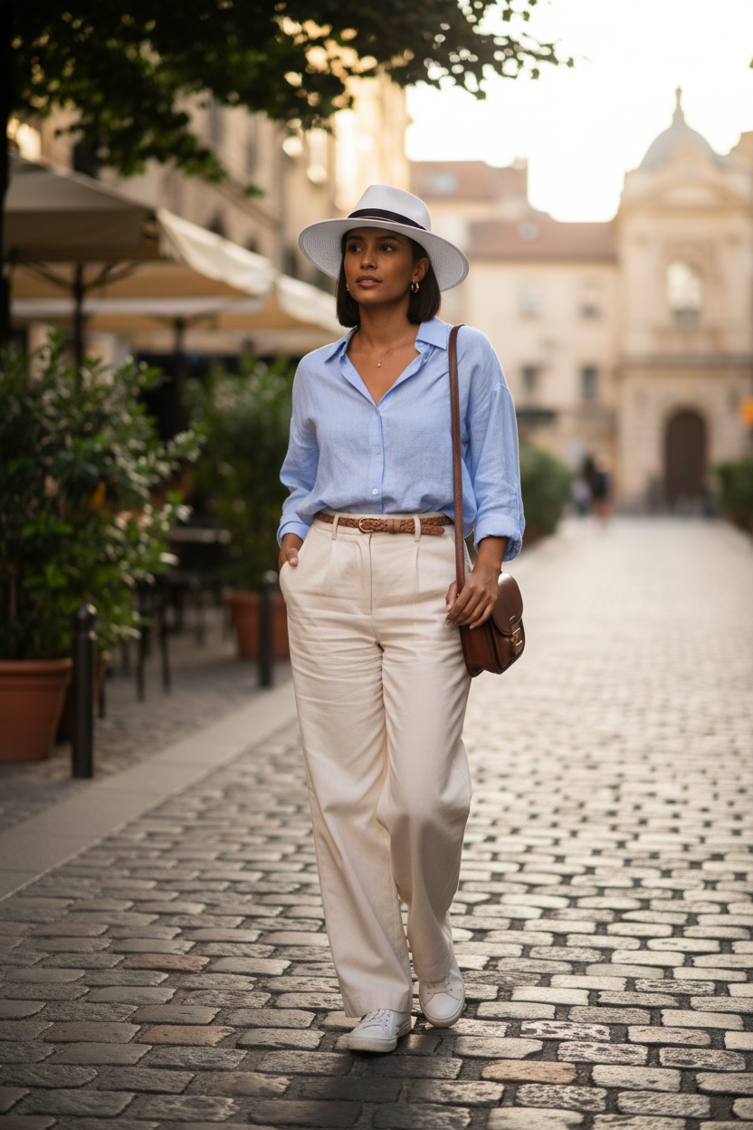 TheCapSpot - Worthy Linen Fedora W/Strap