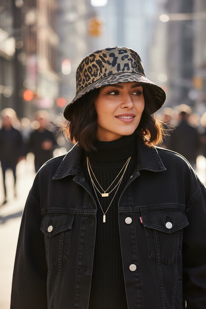 Silverstone Animal Pattern Bucket Hat