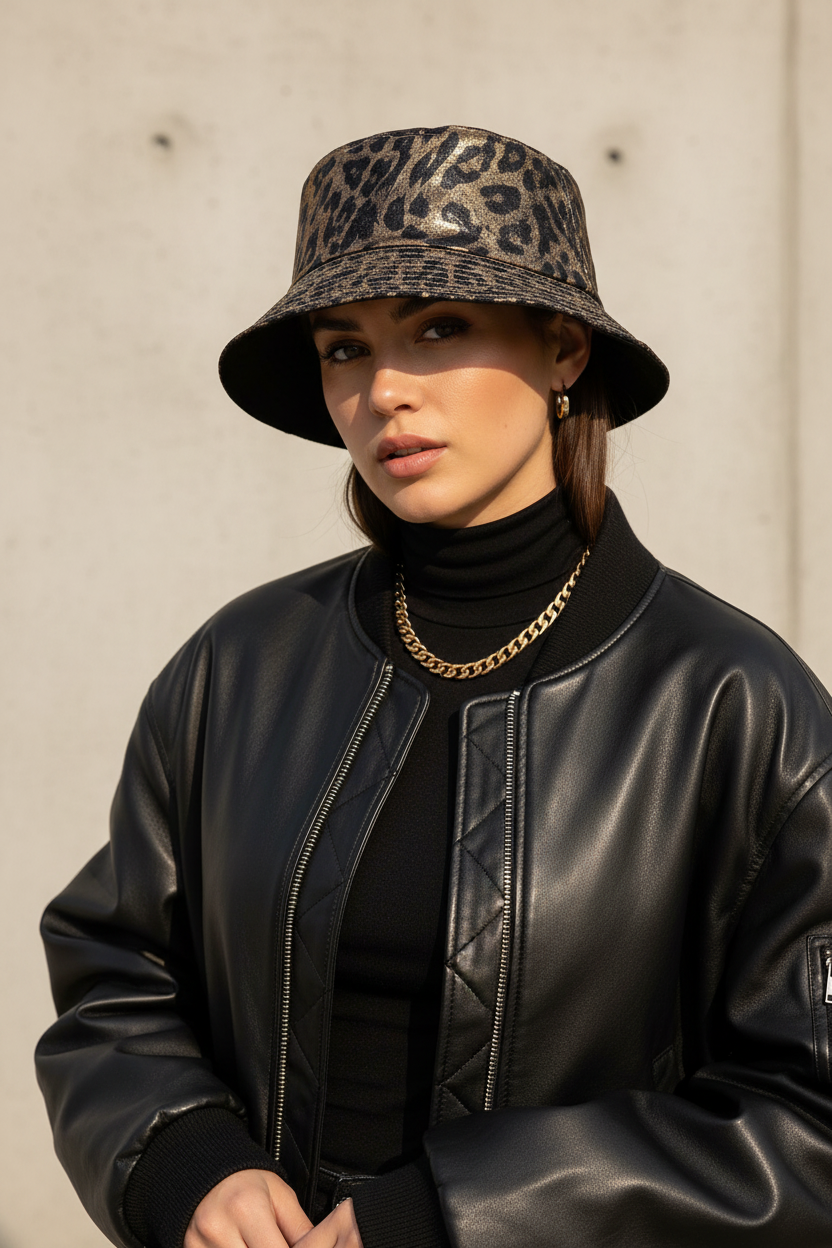 Silverstone Animal Pattern Bucket Hat
