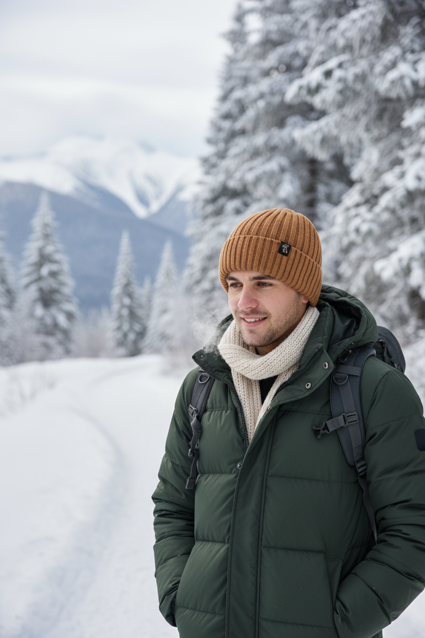Kirkpatrick Men's Fleece Winter Beanie – Solid Round-Top Hat