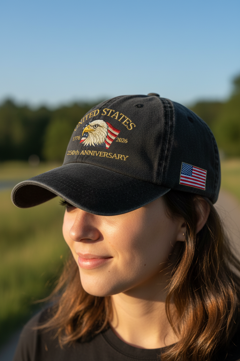 USA 250th Anniversary Cap Washed-Print Hat