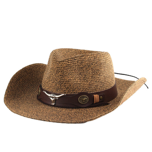 TheCapSpot - Bull Straw Cowboy Hat