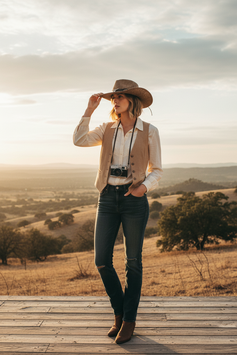 Anderson Brown Straw Cowboy Hat, Medium (56–58 cm)