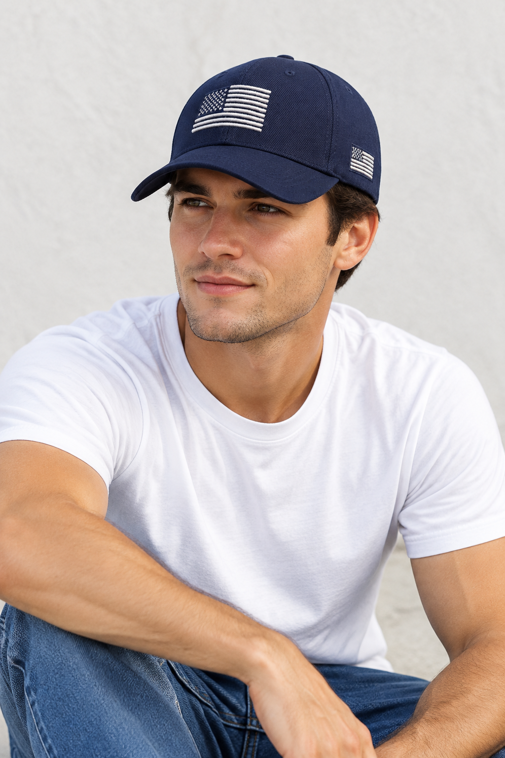 America 1st Adjustable Cotton Baseball Cap with Sunshade