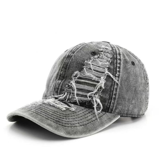 TheCapSpot - Demin Ripped Baseball Cap