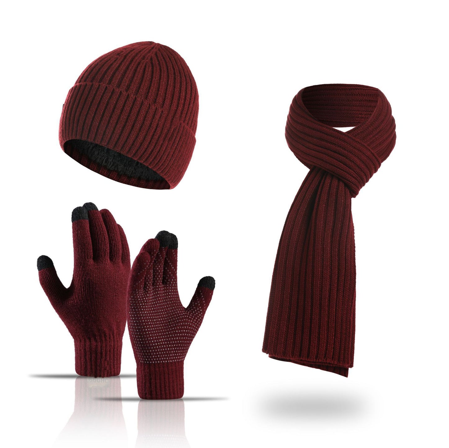 Tamar Unisex Acrylic Winter Hat, Scarf & Gloves Set